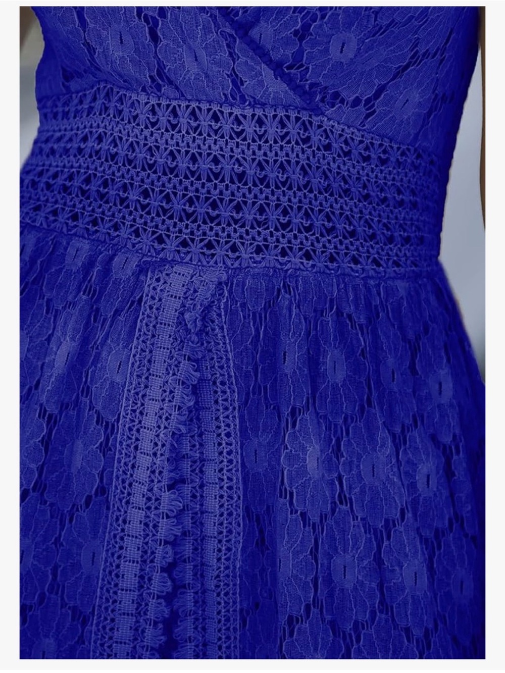 Cupshe Royal Blue Lace High-Low Jumpsuit Romper - Picture 5 of 10